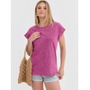 image:imageANRABESS Womens Acid Washed TShirt Cap Sleeve Vintage Casual Crew Neck Tops Summer Basic Tee 2026 Fashion ClothingHot Pink