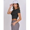 image:imageANRABESS Womens Basic Tee Summer Outfits Crewneck Short Sleeve Crop Tops Slim Fitted T Shirts Y2k 2026 Trendy ClothingBlack