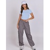 image:imageANRABESS Womens Basic Tee Summer Outfits Crewneck Short Sleeve Crop Tops Slim Fitted T Shirts Y2k 2026 Trendy ClothingBlue Grey