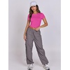 image:imageANRABESS Womens Basic Tee Summer Outfits Crewneck Short Sleeve Crop Tops Slim Fitted T Shirts Y2k 2026 Trendy ClothingHot Pink