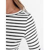 image:imageANRABESS Womens Boat Neck 34 Sleeve Top Summer Fall Fashion T Shirts  Soft Stretchy Breathable Tee StripedSolidPrinted Options Casual amp Work Wear Travel Vacation Outfits AllSeason ClothingBlack White Stripe