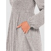 image:imageANRABESS Womens Long Lantern Sleeve Dresses 2026 Spring Casual Smocked High Waist Flowy Short Dress with Pockets TrendyKhaki Polka Dot