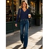 image:imageANRABESS Womens Long Sleeve Polo ShirtsBusiness Casual Collared V Neck Slim Fitted Dressy Tops for Work Office amp DailyNavy Blue