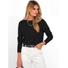 image:imageANRABESS Womens Long Sleeve Rolled Neck Casual Soft Lightweight Basic Pullover Sweater Top 2026 Fall Shirt Work OutfitsBlack