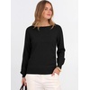 image:imageANRABESS Womens Long Sleeve Rolled Neck Casual Soft Lightweight Basic Pullover Sweater Top 2026 Fall Shirt Work OutfitsBlack
