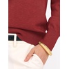 image:imageANRABESS Womens Long Sleeve Rolled Neck Casual Soft Lightweight Basic Pullover Sweater Top 2026 Fall Shirt Work OutfitsBrick Red