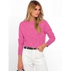 image:imageANRABESS Womens Long Sleeve Rolled Neck Casual Soft Lightweight Basic Pullover Sweater Top 2026 Fall Shirt Work OutfitsHot Pink