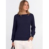 image:imageANRABESS Womens Long Sleeve Rolled Neck Casual Soft Lightweight Basic Pullover Sweater Top 2026 Fall Shirt Work OutfitsNavy Blue