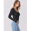 image:imageANRABESS Womens Long Sleeve Shirts Scoop Neck Ribbed Knit Slim Fitted Tops Casual Basic Tee 2026 Fall Fashion Outfits ClothesBlack