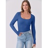 image:imageANRABESS Womens Long Sleeve Shirts Scoop Neck Ribbed Knit Slim Fitted Tops Casual Basic Tee 2026 Fall Fashion Outfits ClothesBlue