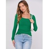 image:imageANRABESS Womens Long Sleeve Shirts Scoop Neck Ribbed Knit Slim Fitted Tops Casual Basic Tee 2026 Fall Fashion Outfits ClothesGreen