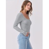 image:imageANRABESS Womens Long Sleeve Shirts Scoop Neck Ribbed Knit Slim Fitted Tops Casual Basic Tee 2026 Fall Fashion Outfits ClothesGrey
