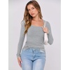 image:imageANRABESS Womens Long Sleeve Shirts Scoop Neck Ribbed Knit Slim Fitted Tops Casual Basic Tee 2026 Fall Fashion Outfits ClothesGrey