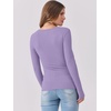 image:imageANRABESS Womens Long Sleeve Shirts Scoop Neck Ribbed Knit Slim Fitted Tops Casual Basic Tee 2026 Fall Fashion Outfits ClothesLight Purple