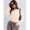 image:imageANRABESS Womens Long Sleeve Shirts Tight Fitted Going Out Crop Tops Crewneck Basic Tee Y2k Fall Outfits Teens Girls ClothesApricot