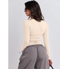 image:imageANRABESS Womens Long Sleeve Shirts Tight Fitted Going Out Crop Tops Crewneck Basic Tee Y2k Fall Outfits Teens Girls ClothesApricot