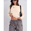 image:imageANRABESS Womens Long Sleeve Shirts Tight Fitted Going Out Crop Tops Crewneck Basic Tee Y2k Fall Outfits Teens Girls ClothesApricot