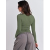 image:imageANRABESS Womens Long Sleeve Shirts Tight Fitted Going Out Crop Tops Crewneck Basic Tee Y2k Fall Outfits Teens Girls ClothesArmy Green
