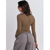image:imageANRABESS Womens Long Sleeve Shirts Tight Fitted Going Out Crop Tops Crewneck Basic Tee Y2k Fall Outfits Teens Girls ClothesBrown