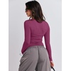 image:imageANRABESS Womens Long Sleeve Shirts Tight Fitted Going Out Crop Tops Crewneck Basic Tee Y2k Fall Outfits Teens Girls ClothesDark Purple