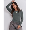 image:imageANRABESS Womens Long Sleeve Shirts Tight Fitted Going Out Crop Tops Crewneck Basic Tee Y2k Fall Outfits Teens Girls ClothesDeep Grey