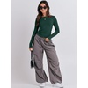 image:imageANRABESS Womens Long Sleeve Shirts Tight Fitted Going Out Crop Tops Crewneck Basic Tee Y2k Fall Outfits Teens Girls ClothesForest
