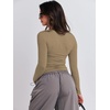 image:imageANRABESS Womens Long Sleeve Shirts Tight Fitted Going Out Crop Tops Crewneck Basic Tee Y2k Fall Outfits Teens Girls ClothesKhaki