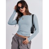 image:imageANRABESS Womens Long Sleeve Shirts Tight Fitted Going Out Crop Tops Crewneck Basic Tee Y2k Fall Outfits Teens Girls ClothesLight Blue