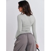 image:imageANRABESS Womens Long Sleeve Shirts Tight Fitted Going Out Crop Tops Crewneck Basic Tee Y2k Fall Outfits Teens Girls ClothesLight Grey