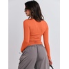 image:imageANRABESS Womens Long Sleeve Shirts Tight Fitted Going Out Crop Tops Crewneck Basic Tee Y2k Fall Outfits Teens Girls ClothesOrange