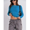 image:imageANRABESS Womens Long Sleeve Shirts Tight Fitted Going Out Crop Tops Crewneck Basic Tee Y2k Fall Outfits Teens Girls ClothesRoyal Blue