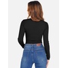 image:imageANRABESS Womens Long Sleeve Square Neck Crop Top Ribbed Slim Fitted Basic Tee Layer Y2K Shirts Fall Fashion Outfits 2026Black