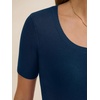 image:imageANRABESS Womens Short Sleeve Sweaters Wool Blend Summer Scoop Neck Casual Business Knit Shirts Slim Fit Work Tops OutfitsDark Blue