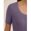 image:imageANRABESS Womens Short Sleeve Sweaters Wool Blend Summer Scoop Neck Casual Business Knit Shirts Slim Fit Work Tops OutfitsGrey Purple