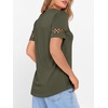 image:imageANRABESS Womens Short Sleeve Tops Henley V Neck Blouses Dressy Casual 2026 Summer Trendy Tee Shirts Work Business OutfitsArmy Green