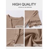 image:imageANRABESS Womens Short Sleeve Tops Henley V Neck Blouses Dressy Casual 2026 Summer Trendy Tee Shirts Work Business OutfitsLight Khaki