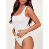 image:imageANRABESS Womens Square Neck Bodysuits Sleeveless Tank Bodysuits Tops Going Out Outfits for Summer Vacation amp Daily WearWhite