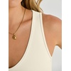image:imageANRABESS Womens V Neck Bodysuits Summer Sleeveless Going Out Basic Tank Body Suits Tops 2026 Trendy Vacation OutfitsBeige