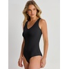 image:imageANRABESS Womens V Neck Bodysuits Summer Sleeveless Going Out Basic Tank Body Suits Tops 2026 Trendy Vacation OutfitsBlack