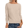 image:imageANRABESS Womens Long Sleeve Rolled Neck Casual Soft Lightweight Basic Pullover Sweater Top 2026 Fall Shirt Work OutfitsAlmond