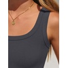 image:imageANRABESS Bodysuits for Women Soft Cozy Ribbed Knit Scoop Neck Sleeveless Tank Top Versatile for Daily Work TravelCharcoal