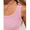 image:imageANRABESS Bodysuits for Women Soft Cozy Ribbed Knit Scoop Neck Sleeveless Tank Top Versatile for Daily Work TravelPink