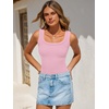 image:imageANRABESS Bodysuits for Women Soft Cozy Ribbed Knit Scoop Neck Sleeveless Tank Top Versatile for Daily Work TravelPink