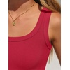 image:imageANRABESS Bodysuits for Women Soft Cozy Ribbed Knit Scoop Neck Sleeveless Tank Top Versatile for Daily Work TravelRed