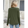image:imageANRABESS Long Sleeve Shirts for Women Casual Crewneck Basic Tee Tshirts Loose Fit Curved Hem Tunic Top 2026 Fall OutfitsArmy Green