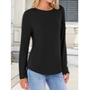 image:imageANRABESS Long Sleeve Shirts for Women Casual Crewneck Basic Tee Tshirts Loose Fit Curved Hem Tunic Top 2026 Fall OutfitsBlack