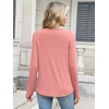 image:imageANRABESS Long Sleeve Shirts for Women Casual Crewneck Basic Tee Tshirts Loose Fit Curved Hem Tunic Top 2026 Fall OutfitsCoral