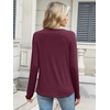 image:imageANRABESS Long Sleeve Shirts for Women Casual Crewneck Basic Tee Tshirts Loose Fit Curved Hem Tunic Top 2026 Fall OutfitsWine Rad