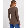 image:imageANRABESS Long Sleeve Shirts for Women Square Neck Tops Ribbed Knit Slim Fit Basic Tee Going Out Fall Fashion ClothingCoffee