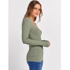 image:imageANRABESS Long Sleeve Shirts for Women Square Neck Tops Ribbed Knit Slim Fit Basic Tee Going Out Fall Fashion ClothingSage Green